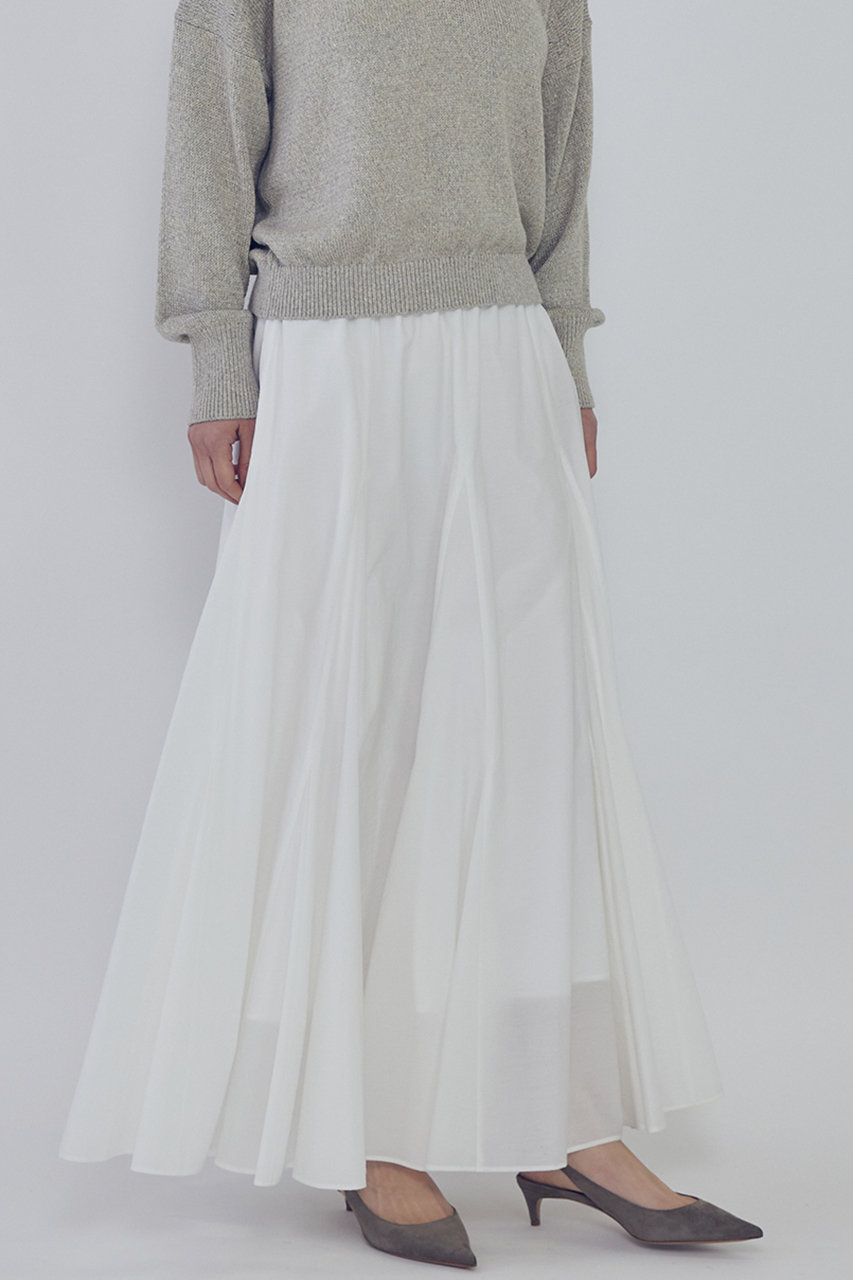 プルミエ アロンディスモン/1er Arrondissementのタフタボリュームスカート(ホワイト/B1061AFS005)