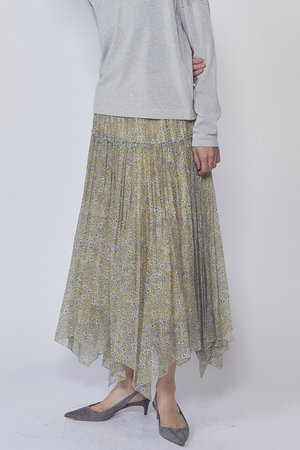 プルミエ アロンディスモン/1er Arrondissementの【予約販売】ハミングバードプリントプリーツスカート(110700/110703)