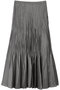 ワッシャーサテンランダムプリーツスカート プルミエ アロンディスモン/1er Arrondissement グレー