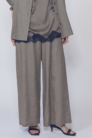 プルミエ アロンディスモン/1er Arrondissementの【予約販売】ウォッシュリネンイージーパンツ(110600/110601)