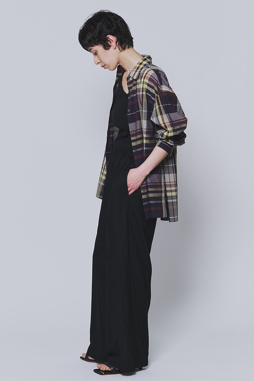 極美品☆定価約3,1万 プルミエ アロンディスモン シワ加工 チェックシャツ・F 1er Arrondissement(プルミエ アロンディスモン)｜シアーチェック