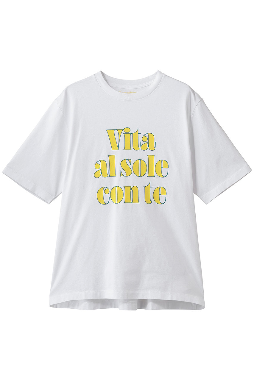 1er Arrondissement ロゴプリントＴシャツ (ライム, F) プルミエ アロンディスモン ELLE SHOP