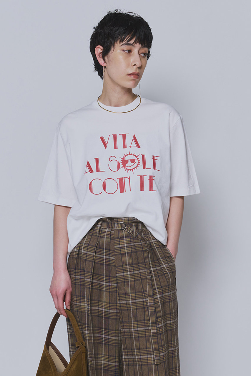 プルミエ アロンディスモン/1er Arrondissementの【予約販売】ロゴプリントＴシャツ(レッド/B1062AUB205)