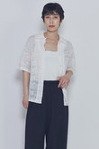 【WEB限定】【normment】コットンレースボタンシャツ