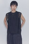 【WEB限定】【normment】 “MANNY LACE”ノースリーブブラウス プルミエ アロンディスモン/1er Arrondissement ブラック
