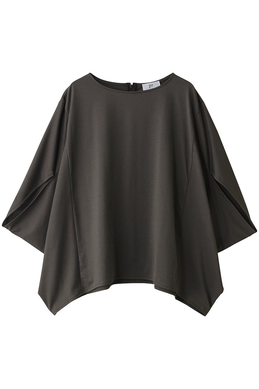 プルミエ アロンディスモン/1er Arrondissementのクリアー天竺フォルムTシャツ(チャコールグレー/B1063AUB201)