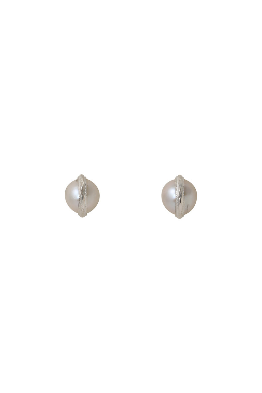 1er Arrondissement 【Lemme.】Samsara Pearl ピアス (シルバー, F) プルミエ アロンディスモン ELLE SHOP