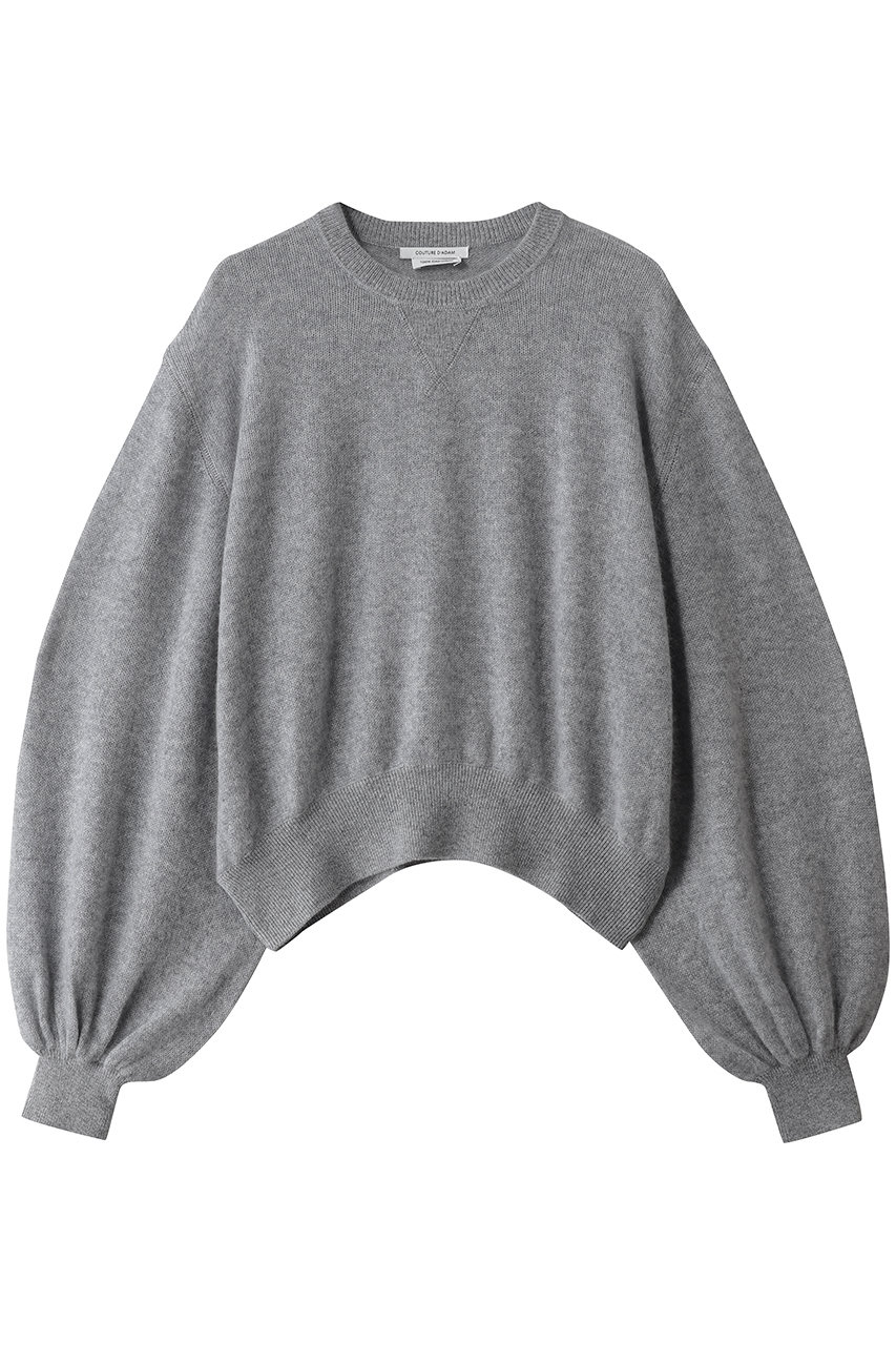 1er Arrondissement 【COUTURE D'ADAM】ニットプルオーバー (グレー, 36) プルミエ アロンディスモン ELLE SHOP