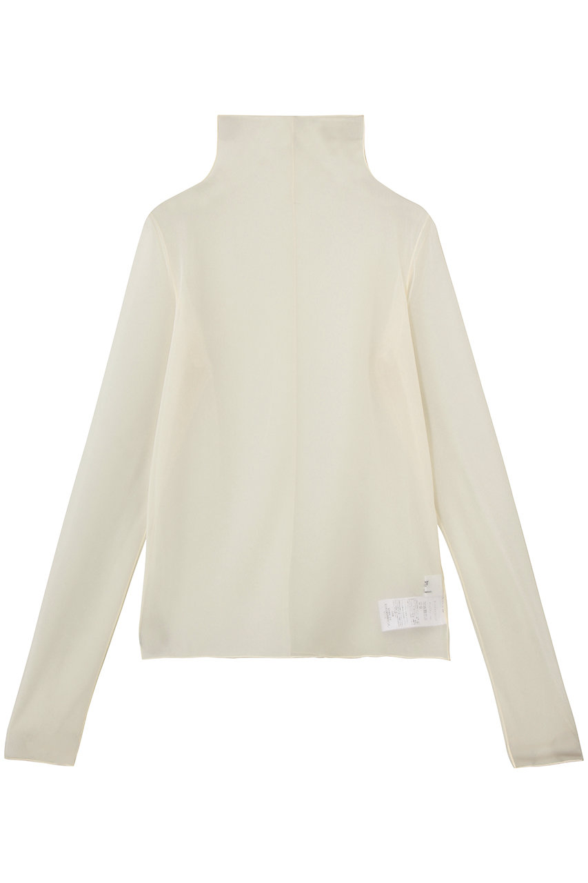 1er Arrondissement シアーハイネックカットソー (オフホワイト, F) プルミエ アロンディスモン ELLE SHOP