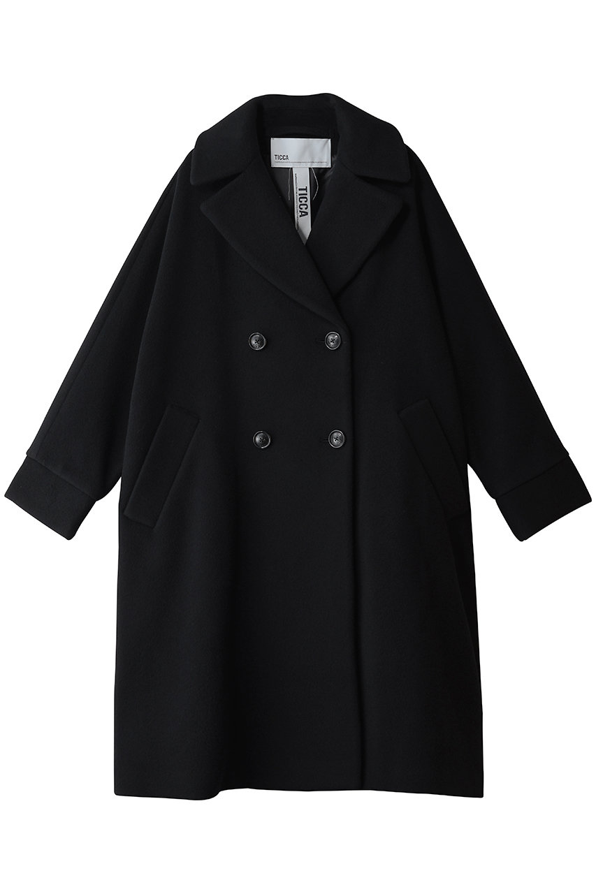 1er Arrondissement 【TICCA】コート (ブラック, F) プルミエ アロンディスモン ELLE SHOP