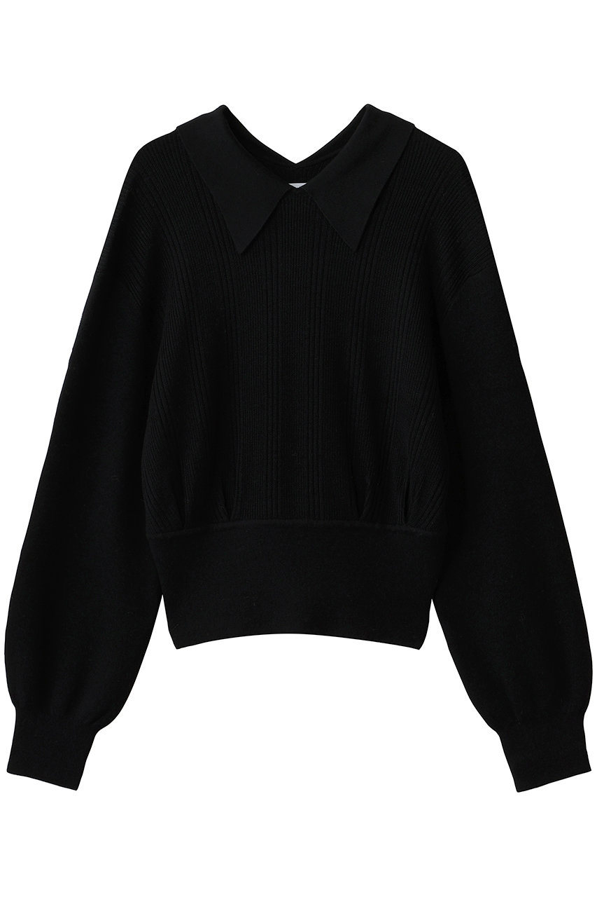 1er Arrondissement 【LOWER】ニットプルオーバー (ブラック, M) プルミエ アロンディスモン ELLE SHOP