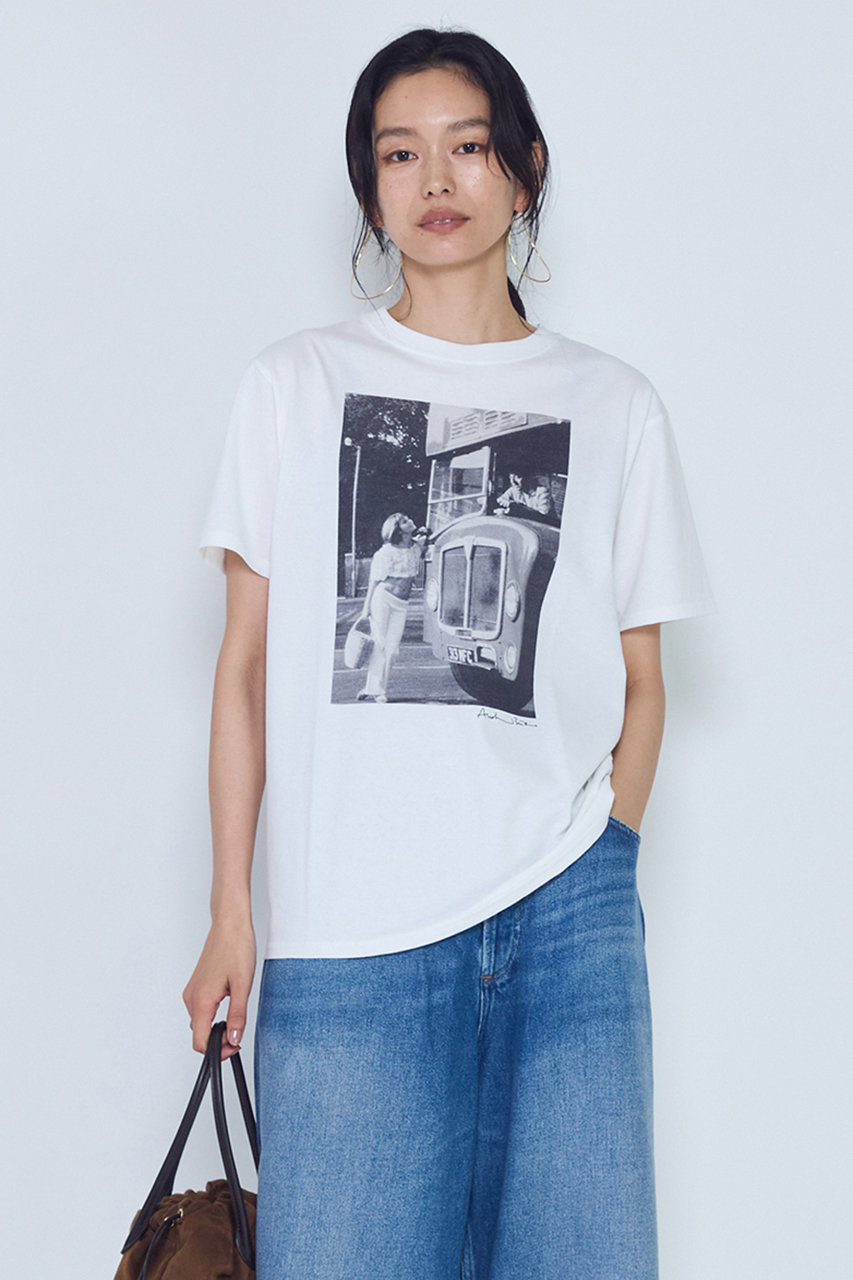 プルミエ アロンディスモン/1er Arrondissementの【予約販売】【COUTURE D’ADAM】“Jane&Serge with Double Decker”Tシャツ(Monochrome・White)(ホワイト/B1063BUB324)
