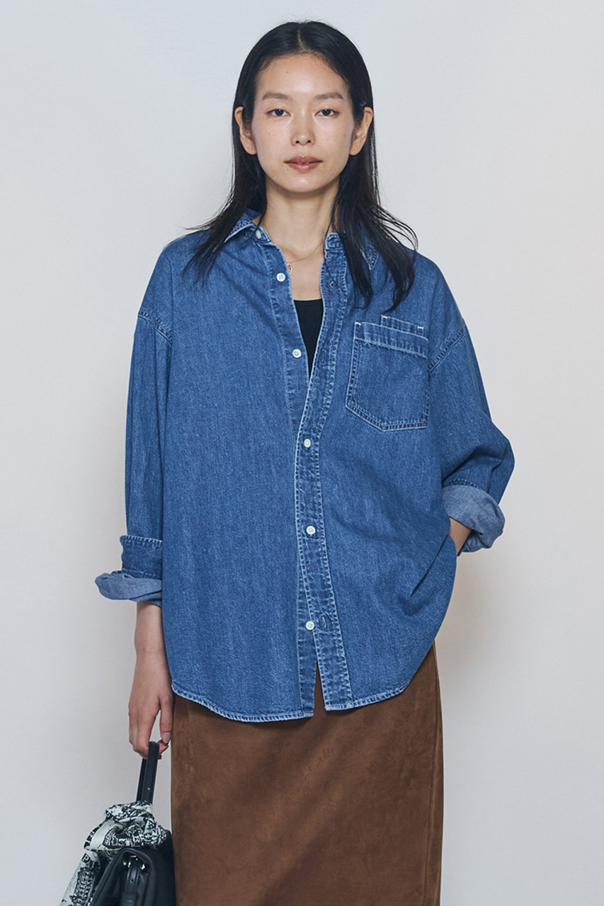 プルミエ アロンディスモン/1er Arrondissementの【予約販売】〈NEEDBY heritage×1er Arrondissement〉【別注】デニムシャツ Sophie(インディゴ/B1063AFB005)