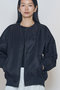 【予約販売】バルーンサテンブルゾン プルミエ アロンディスモン/1er Arrondissement ブラック