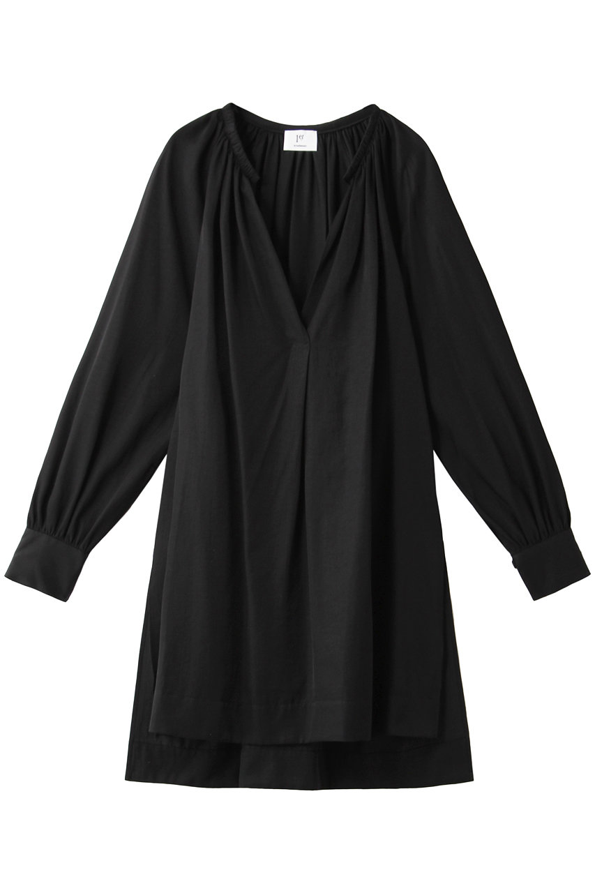 SALE 【30%OFF】 1er Arrondissement プルミエ アロンディスモン ギャザーネックロングブラウス ブラック