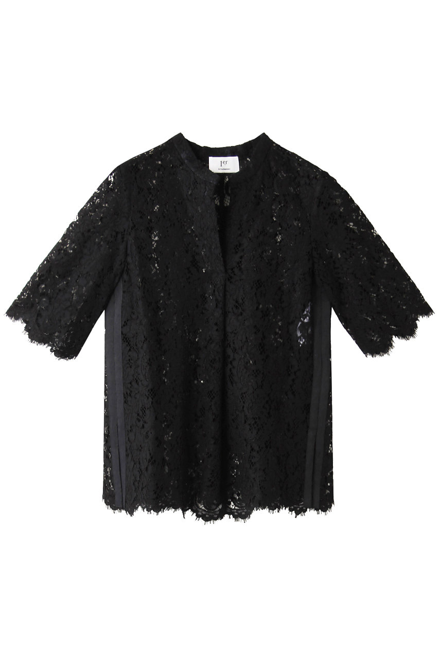 SALE 【30%OFF】 1er Arrondissement プルミエ アロンディスモン レースブラウス ネイビー