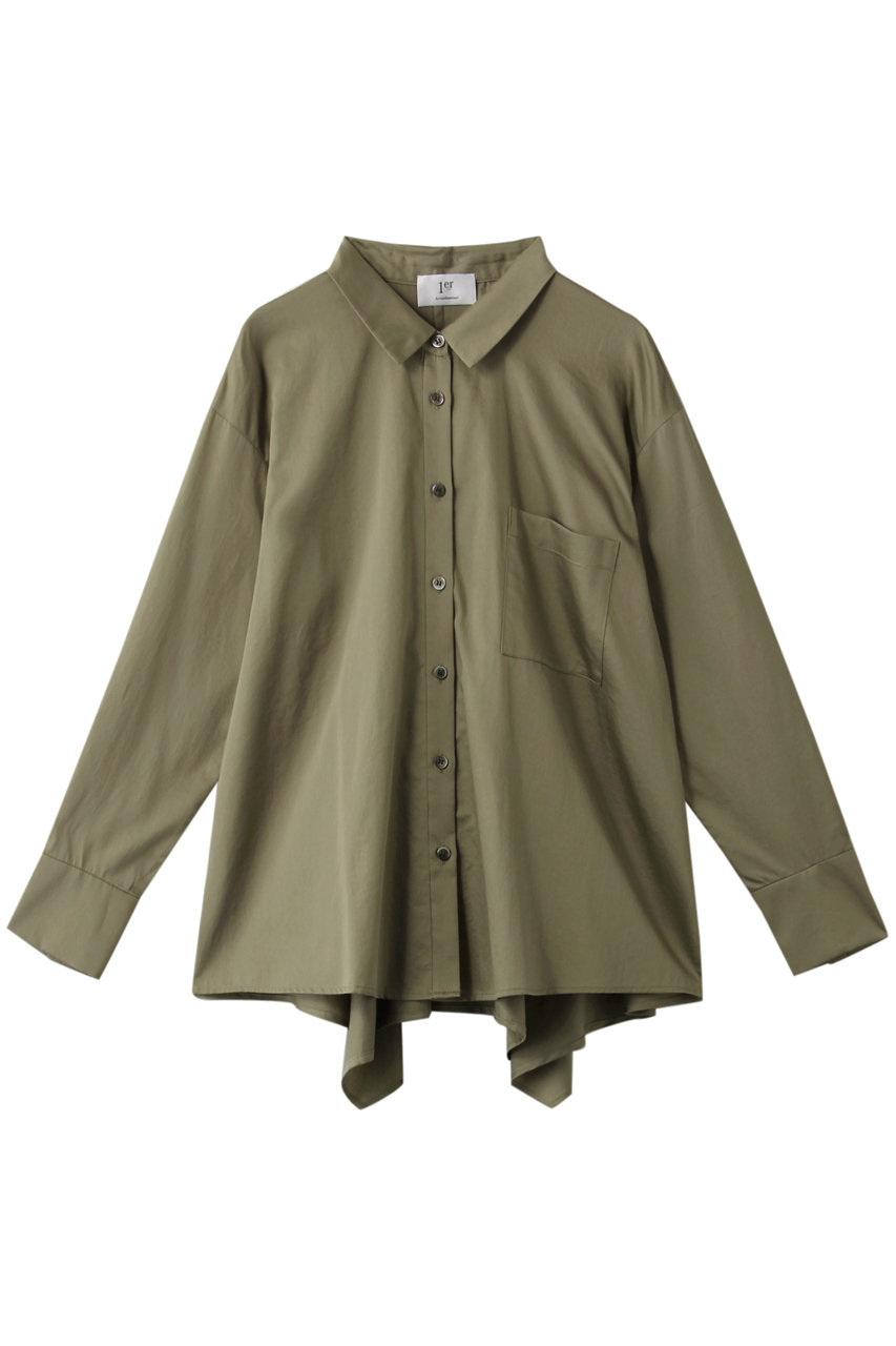 SALE 【20%OFF】 1er Arrondissement プルミエ アロンディスモン コットンシャツブラウス カーキ