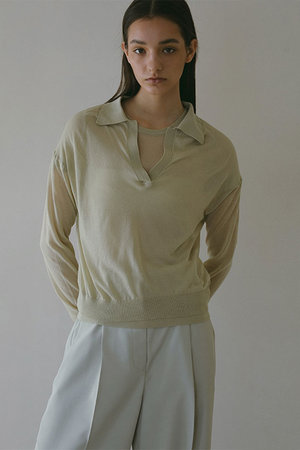 エトレトウキョウ/ETRE TOKYOのシアーポロニットプルオーバー(110300/110301)