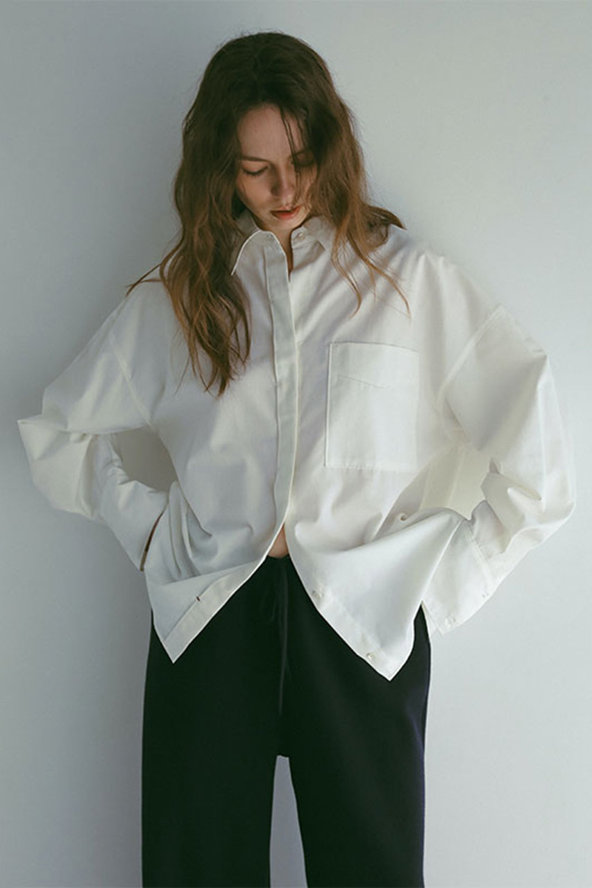 ETRE TOKYO コンストラクトオーバーサイズシャツ (ホワイト, F) エトレトウキョウ ELLE SHOP ETRE TOKYO コンストラクトオーバーサイズシャツ (ホワイト, F) エトレトウキョウ ELLE SHOP