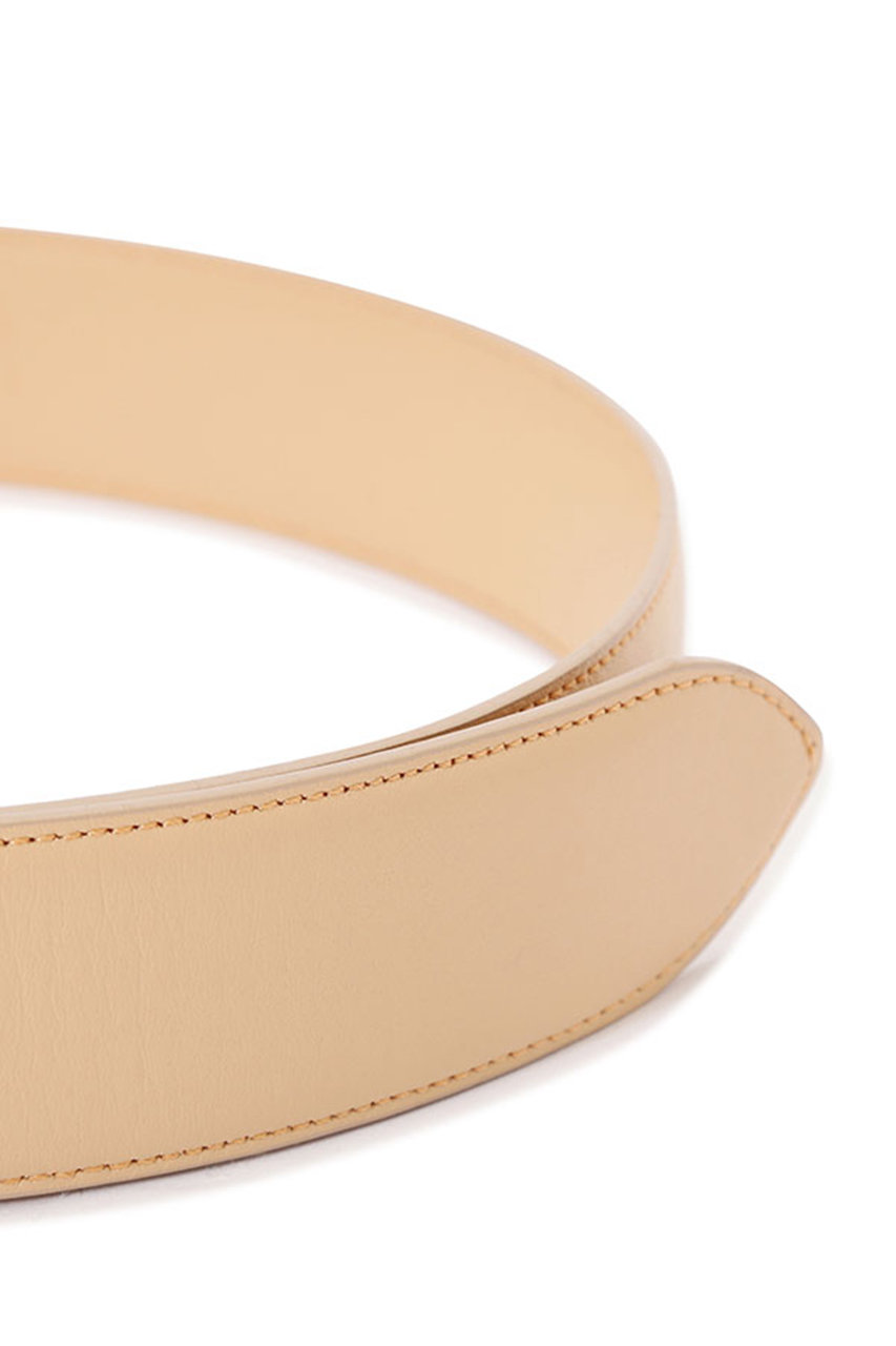 ETRE TOKYO ブラスバックルレザーベルトベージュ