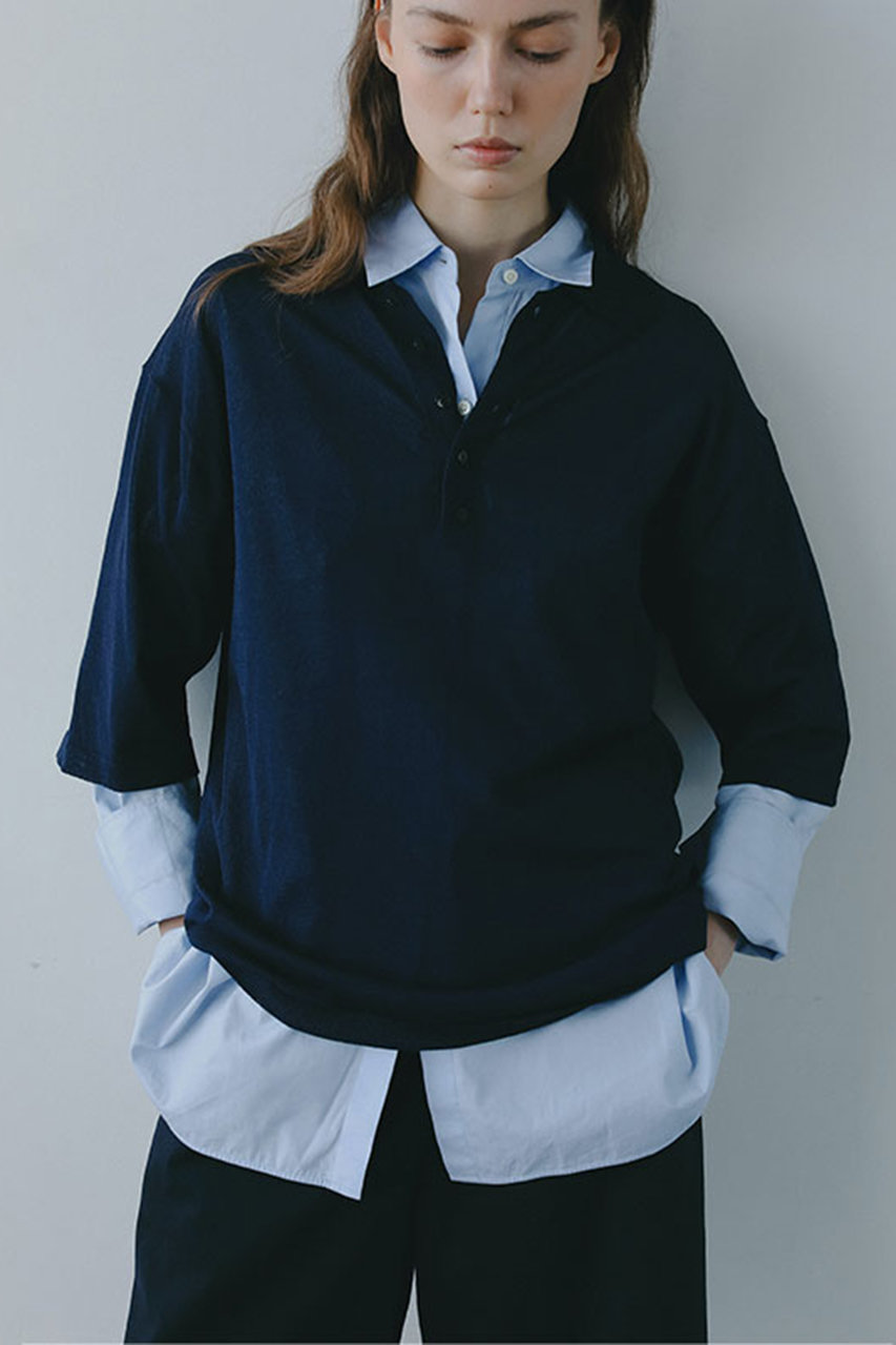 ETRE TOKYO ハーフスリーブニットポロ (ネイビー, F) エトレトウキョウ ELLE SHOP ETRE TOKYO ハーフスリーブニットポロ (ネイビー, F) エトレトウキョウ ELLE SHOP