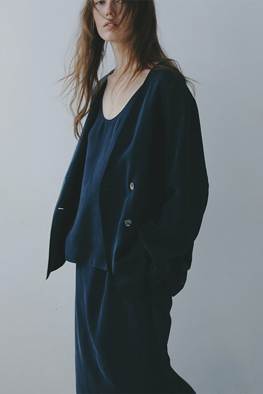 新品タグ付♡ ETRE TOKYO キュプラタンクトップ キュプラタンクトップ(F NAVY): トップス │ ETRE TOKYO