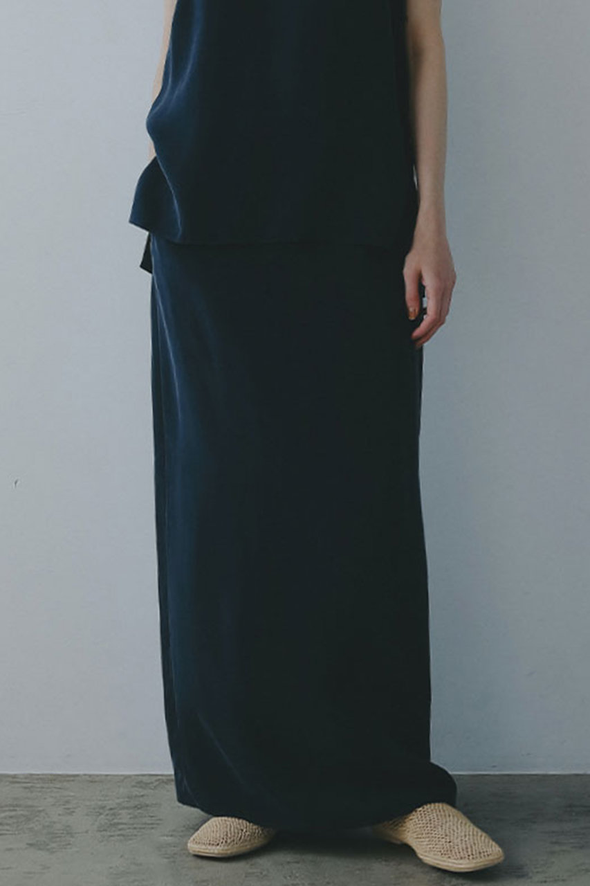 ETRE TOKYO キュプラIラインスカート (ネイビー, S) エトレトウキョウ ELLE SHOP ETRE TOKYO キュプラIラインスカート (ネイビー, S) エトレトウキョウ ELLE SHOP