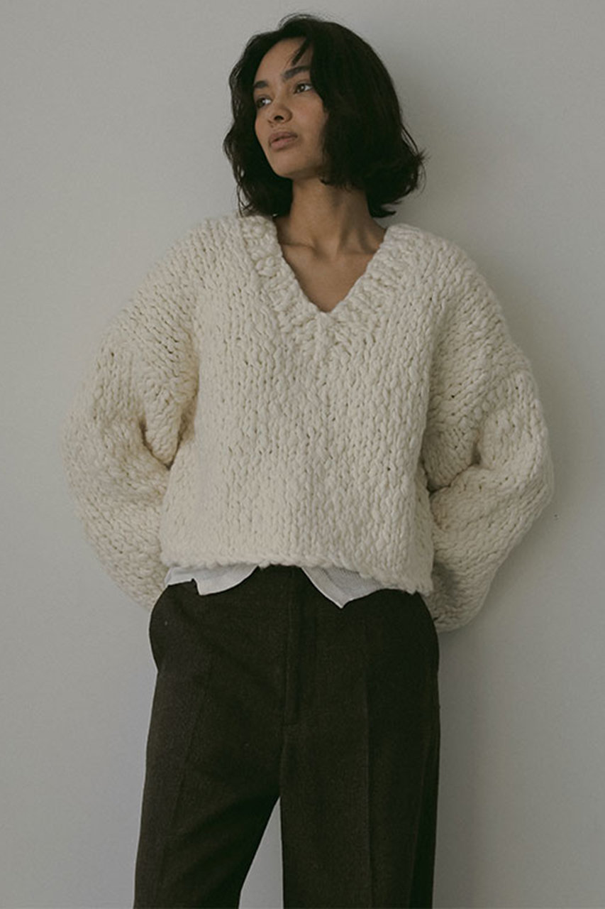 ETRE TOKYO 2wayハンドニットカーディガン (オフホワイト, F) エトレトウキョウ ELLE SHOP ETRE TOKYO 2wayハンドニットカーディガン (オフホワイト, F) エトレトウキョウ ELLE SHOP