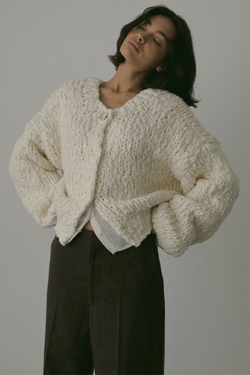 ETRE TOKYO(エトレトウキョウ)｜2wayハンドニットカーディガン/オフ