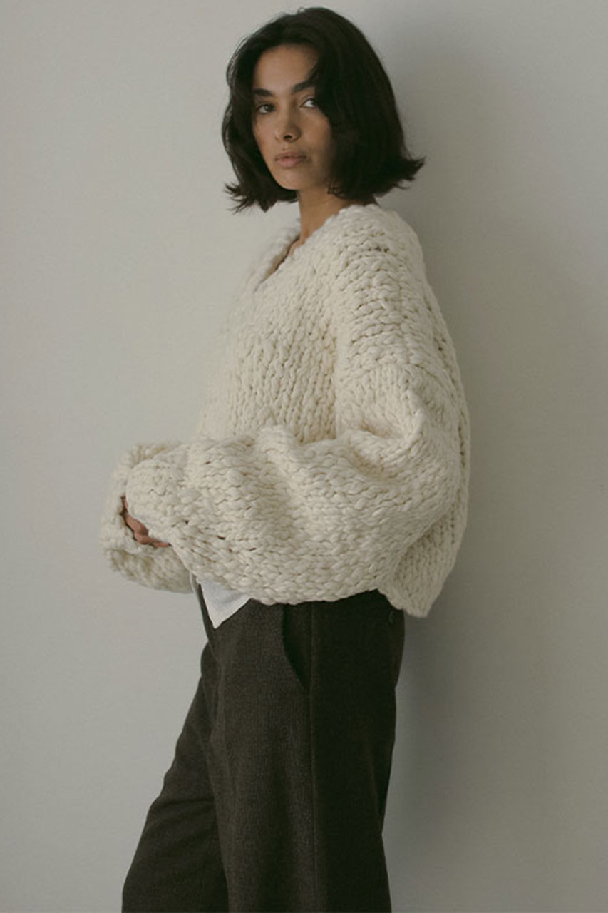 ETRE TOKYO(エトレトウキョウ)｜2wayハンドニットカーディガン/オフ