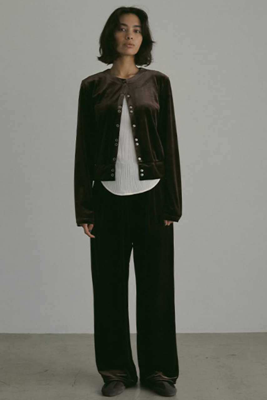 ETRE TOKYO(エトレトウキョウ)｜リングドットベロアトップス/ブラウン