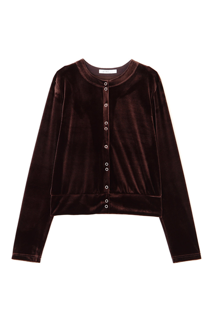 ETRE TOKYO(エトレトウキョウ)｜リングドットベロアトップス/ブラウン