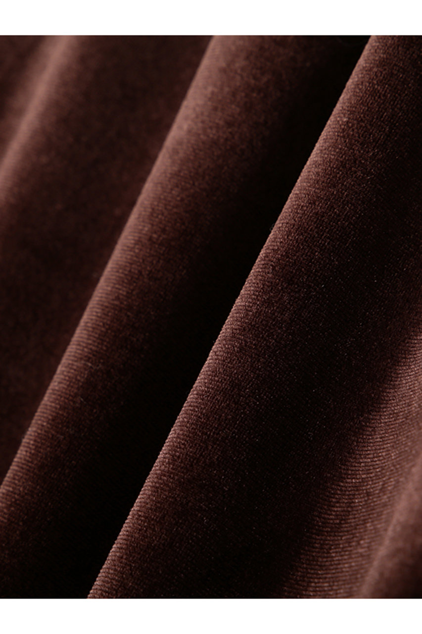 ETRE TOKYO(エトレトウキョウ)｜リラクシーベロアパンツ/ブラウン の