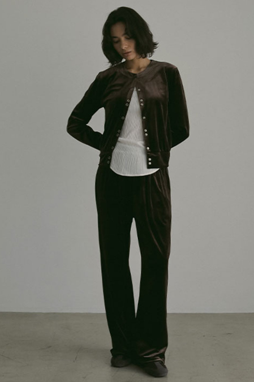 etre tokyo リラクシーベロアパンツ ETRE TOKYO(エトレトウキョウ)｜リラクシーベロアパンツ/ブラウン の