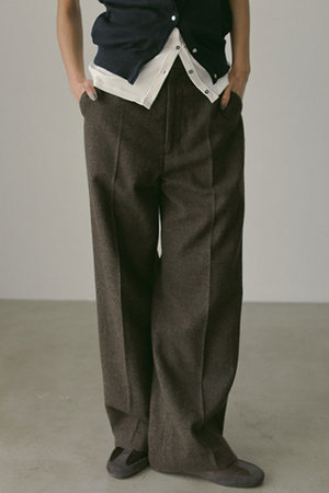 エトレトウキョウ/ETRE TOKYOのチェックツィードセンタークリースパンツ(110600/110601)