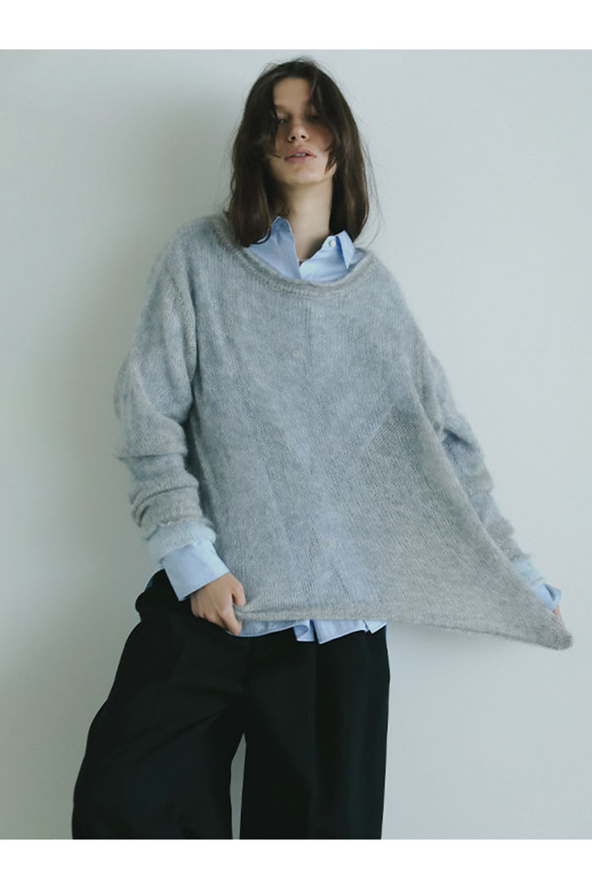 ETRE TOKYO スーパーキッドモヘヤニットプルオーバー (グレー, F) エトレトウキョウ ELLE SHOP ETRE TOKYO スーパーキッドモヘヤニットプルオーバー (グレー, F) エトレトウキョウ ELLE SHOP