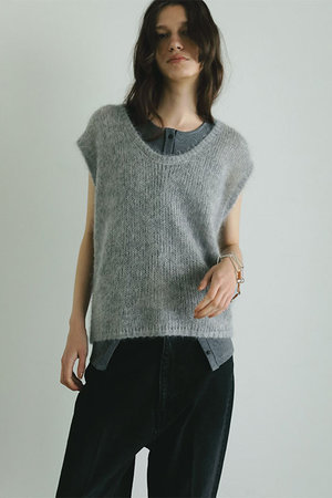 エトレトウキョウ/ETRE TOKYOのスーパーキッドモヘヤスリーブレスニットプルオーバー(110300/110301)