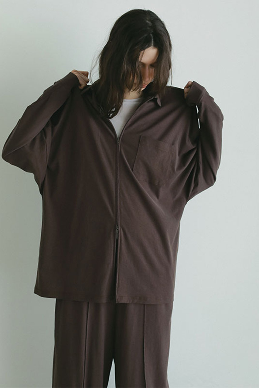 ETRE TOKYO フロントファスナーカットシャツ (ブラウン, F) エトレトウキョウ ELLE SHOP ETRE TOKYO フロントファスナーカットシャツ (ブラウン, F) エトレトウキョウ ELLE SHOP