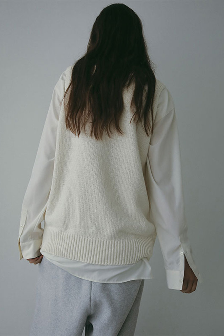 ETRE TOKYO 25AW Vネックスリーブレスニットプルオーバー ホワイト Vネックスリーブレスニットプルオーバー（ニット）｜ETRÉ TOKYO