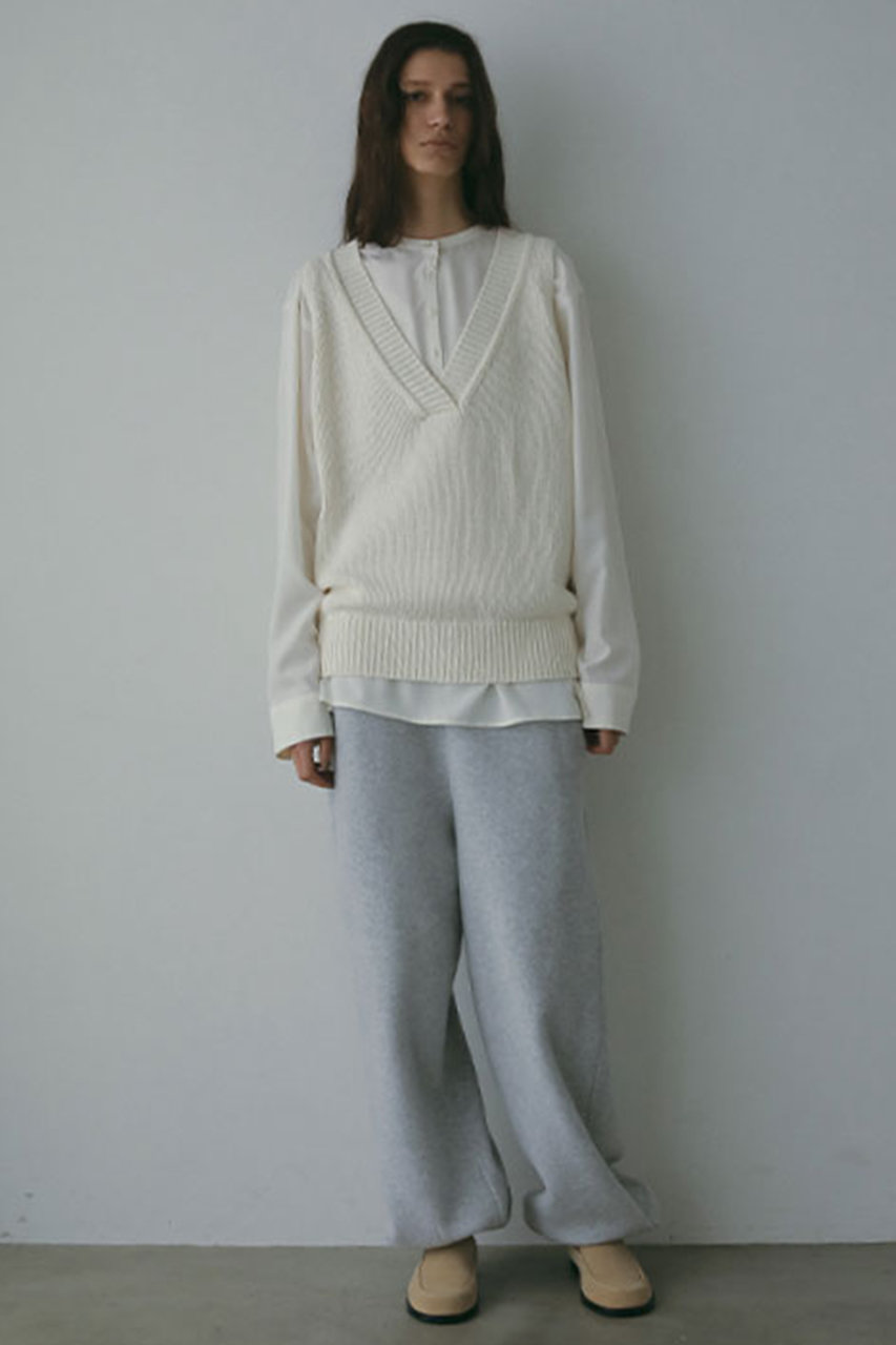 【ETRE TOKYO】リリヤーンスリーブレスニットトップス　navy ETRE TOKYO】リリヤーンスリーブレスニットトップス navy