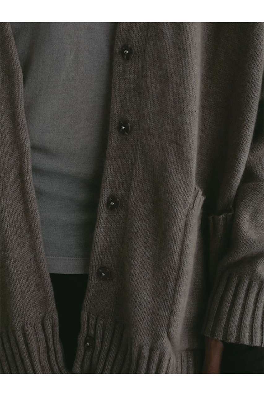 新品未使用　ETRETOKYO プレーンステッチVネックニットカーディガン プレーンステッチVネックニットカーディガン(F BEIGE): トップス