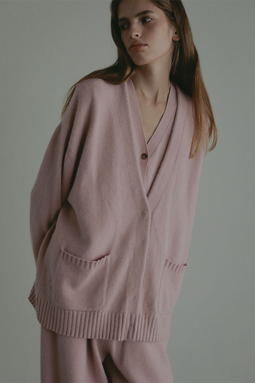 プレーンステッチVネックニットカーディガン