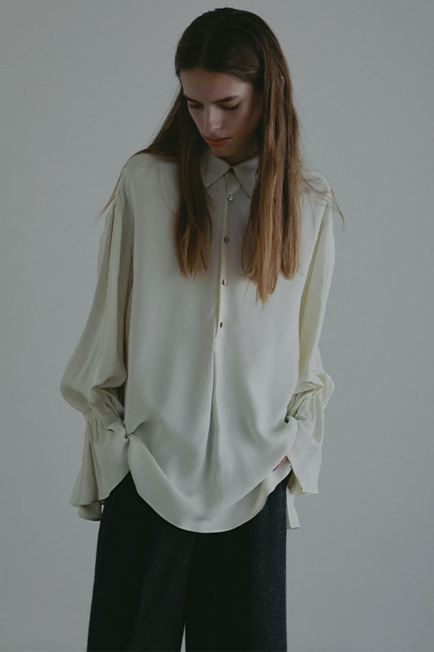 ETRE TOKYO 25AW キャンディースリーブシルキーシャツ ブルー ETRE TOKYO(エトレトウキョウ)｜キャンディースリーブシルキーシャツ