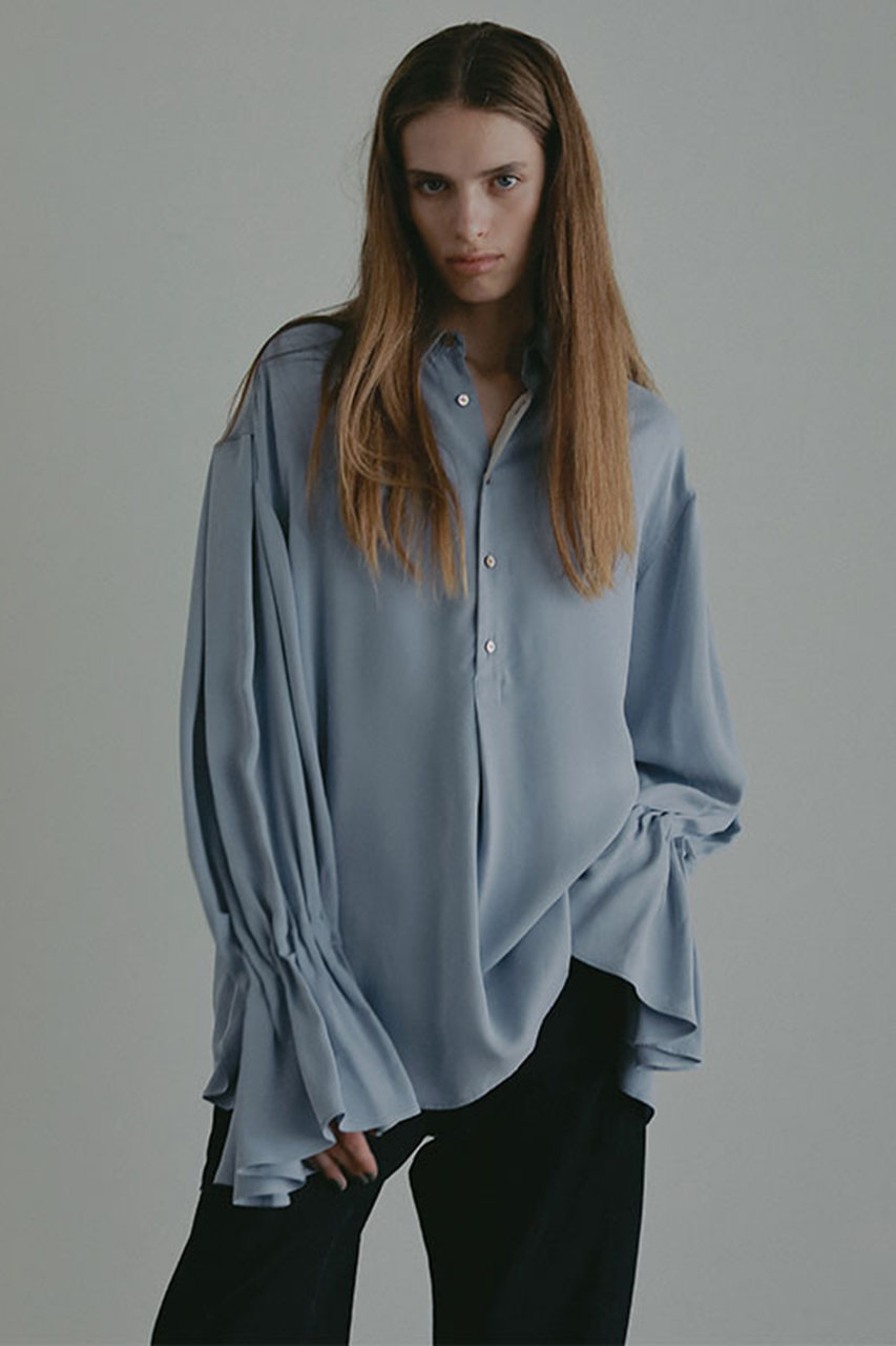 キャンディースリーブシルキーシャツ