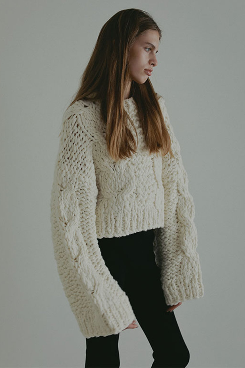 ETRE TOKYO(エトレトウキョウ)｜ハンドニットケーブルプルオーバー