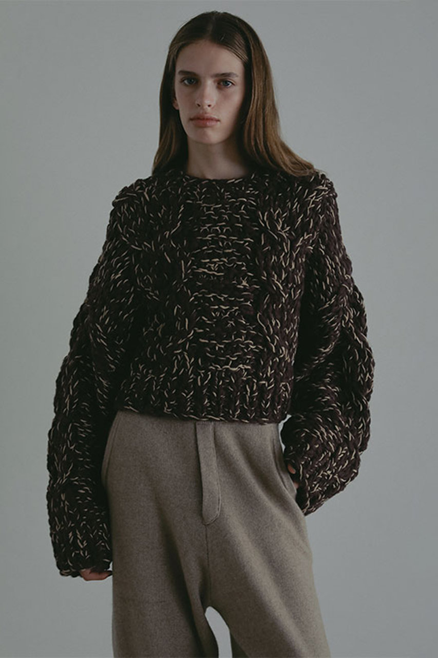 ETRE TOKYO(エトレトウキョウ)｜ハンドニットケーブルプルオーバー