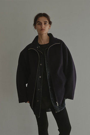 エトレトウキョウ/ETRE TOKYOのメルトンスタンドネックリバーブルゾン