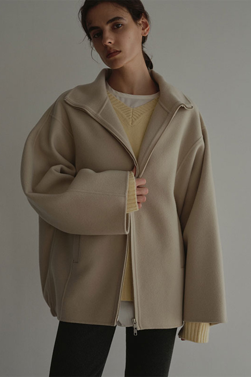 エトレトウキョウ/ETRE TOKYOのメルトンスタンドネックリバーブルゾン(セージ/1225602089-0)