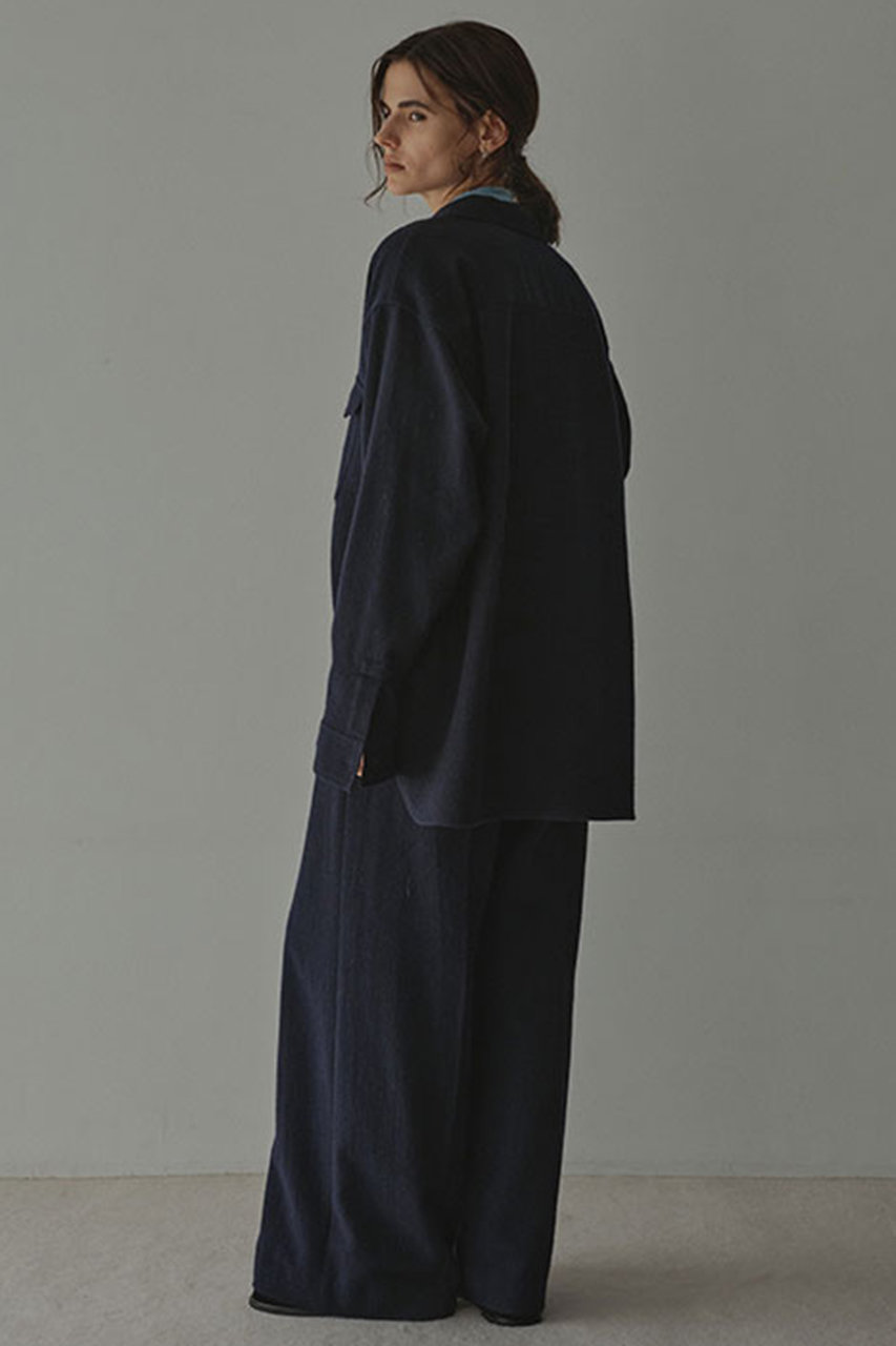 新品 ETRE TOKYO 25SS ダブルガーゼオーバーサイズシャツ ネイビー ダブルガーゼオーバーサイズシャツ（シャツ/ブラウス）｜ETRÉ TOKYO