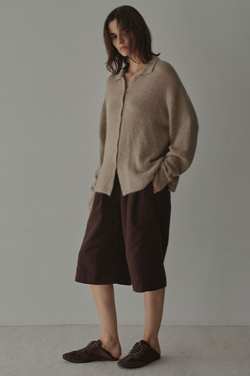 【タグ付、未使用】etre tokyo リブニットワイドパンツ M ベージュ ETRE TOKYO（エトレトウキョウ）の「【ZOZO限定カラー】ウールジップ